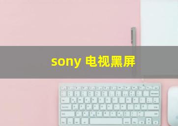 sony 电视黑屏